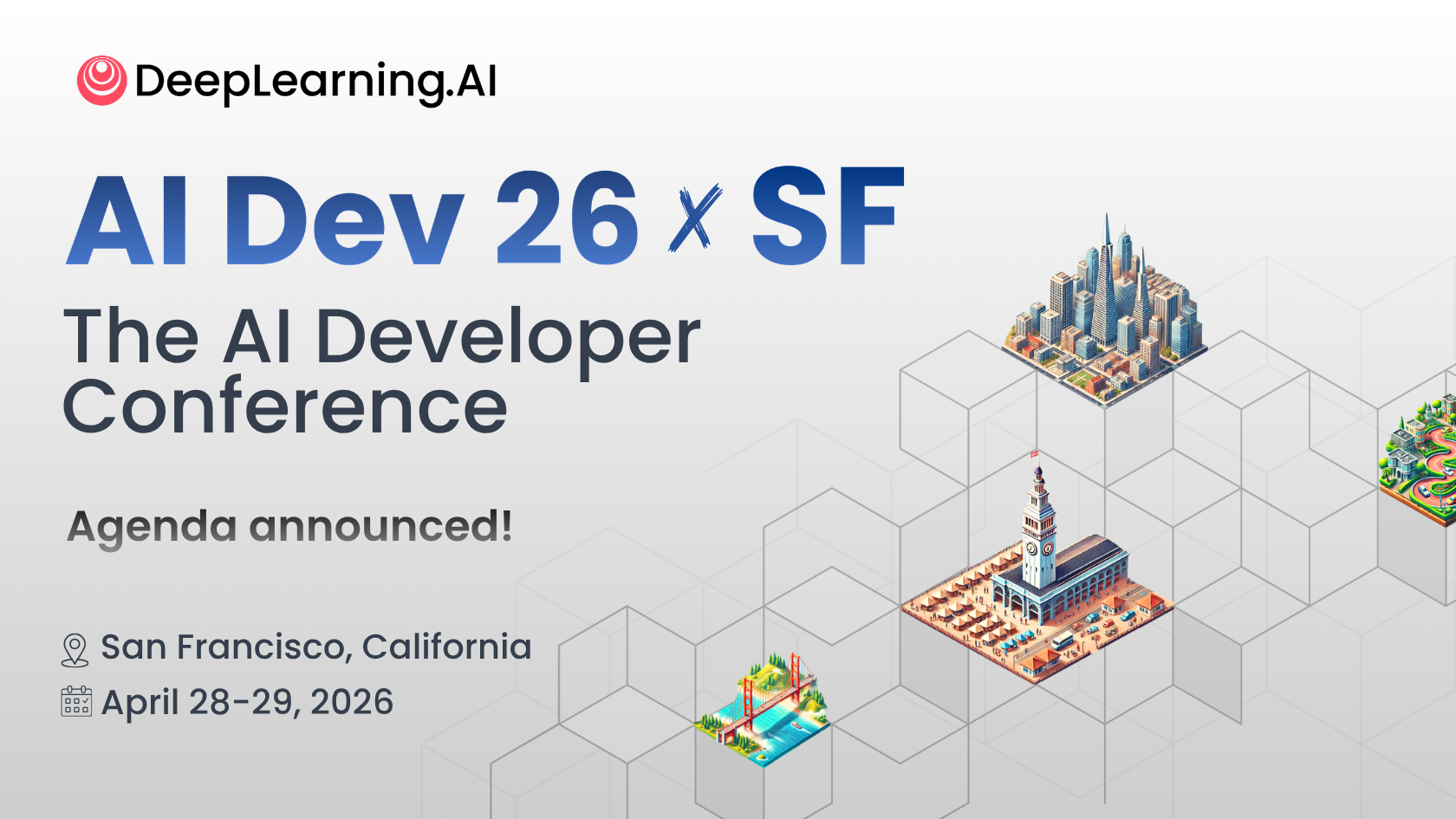 Promo banner for: AI Dev 26 Agenda