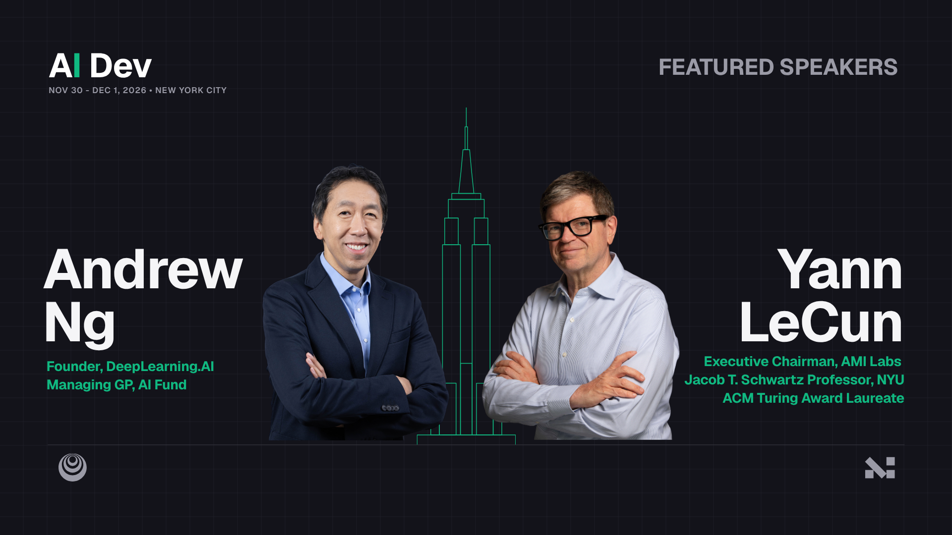 See Yann LeCun and Andrew Ng in conversation, live onstage at AI Dev NYC, Nov 30 – Dec 1 at Chelsea Piers. 
