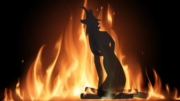 Mythological figure in fire symbolizes ancient legends, with dramatic flames creating a striking atmosphere for storytelling.